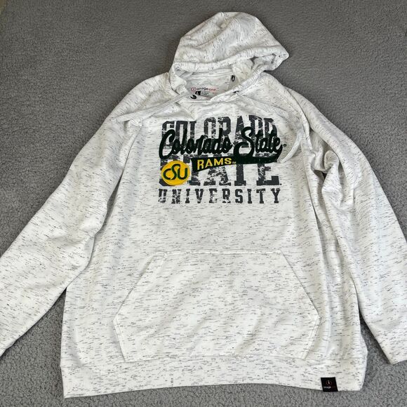 Colorado State Rams CSU Sweatshirt Mens Large Hoodie Rams Pullover Sweater NCAA - Picture 1 of 9